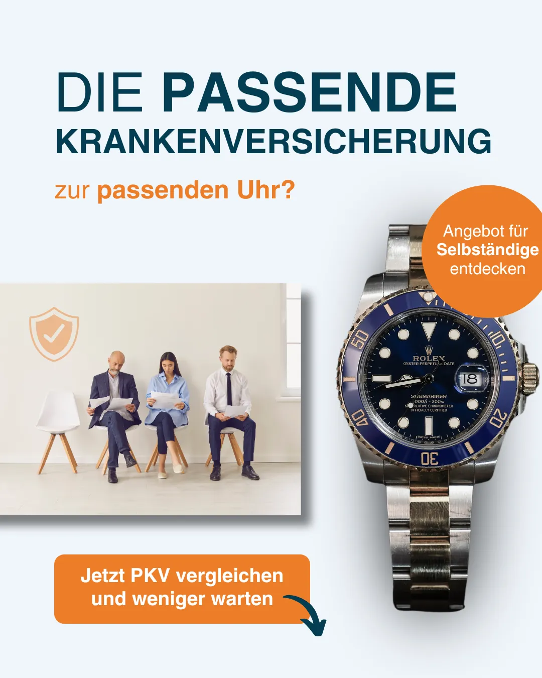 VC24 Social Ad — Die passende Krankenversicherung zur passenden Uhr, mit Beratungs-Setting